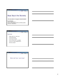 Beat Back the Botnets