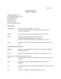 Feb 2021 CURRICULUM VITAE RAHUL VANJANI Center For