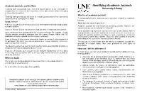 Identifying Academic Journals Teaching Staff Occasionally State That Web-Based Content Is Not Acceptable in University Library Assignments