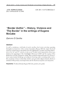 In the Writings of Eugene Mccabe 73