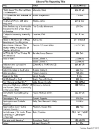Library File Report by Title
