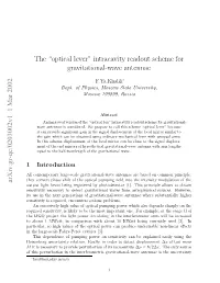 The" Optical Lever" Intracavity Readout Scheme for Gravitational-Wave