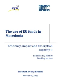 The Use of EU Funds in Macedonia