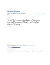 2015-1 the Interactive Evolution of Economic Ideas and Experience