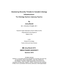 Assessing Security Threats to Canada's Energy Infrastructure