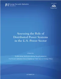 Assessing the Role of Distributed Power Systems in the U.S. Power Sector