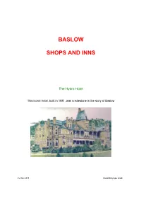 Baslow Shops and Inns