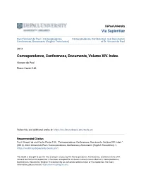 Correspondence, Conferences, Documents, Volume XIV. Index