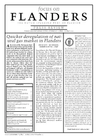 Focus on the DUTCH SPEAKING PART of BELGIUM Press Review Weekly, Does Not Appear in July • Number 17 • 4 May – 10 May 2002
