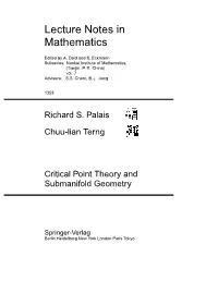 Lecture Notes in Mathematics