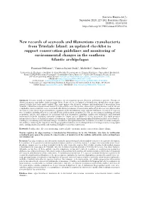 New Records of Seaweeds and Filamentous Cyanobacteria From