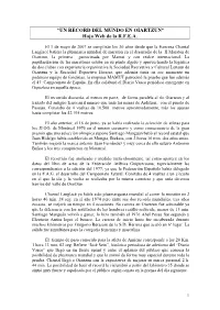 “UN RECORD DEL MUNDO EN OIARTZUN” Hoja Web De La R.F.E.A