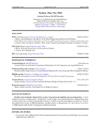 Yazhou (Tim) Xie, Phd Assistant Professor, Mcgill University