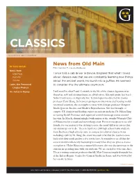 Classics Newsletter