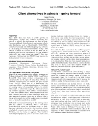 Client Alternatives in Schools