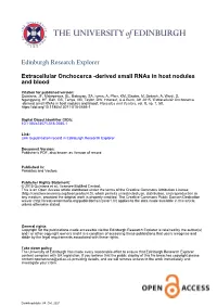 Extracellular Onchocerca-Derived Small Rnas in Host Nodules