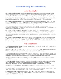 Ken R Jingle CD List