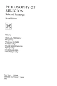 PHILOSOPHY of RELIGION Selected Readings Second Edition IQ:Pl