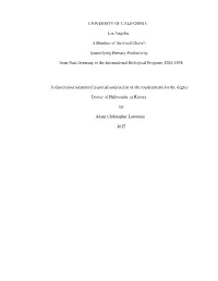 Quantifying Primary Productivity from Nazi Germany to the Inte