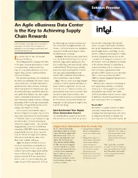 An Agile Ebusiness Data Center Is the Key to Achieving Supply Chain