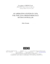 An Operating System in Java for the Lego Mindstorms RCX Microcontroller