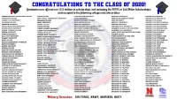 Class of 2020 Colleges