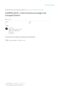 LOOKING BACK. a Life of Statistical Ecology (2Nd Enlarged Edition)