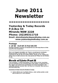 Newsletter June 2011