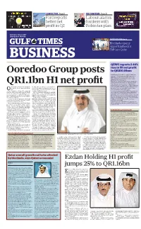 Ooredoo Group Posts QR1.1Bn H1 Net Profit