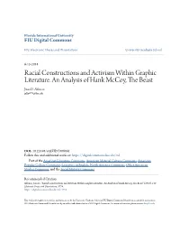 Racial Constructions and Activism Within Graphic Literature. an Analysis of Hank Mccoy, the Beast Juan D