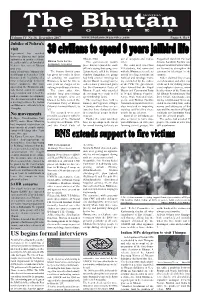 The Bhutan MONTHLY R E P O R T E R