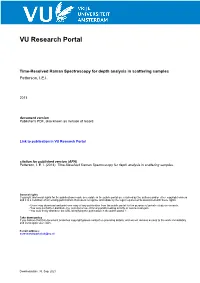 Time Resolved Raman Spectroscopy for Depth Measurements Through