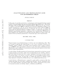 Analytification and Tropicalization Over Non-Archimedean Fields