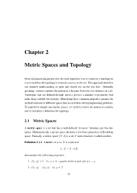 Chapter 2 Metric Spaces and Topology