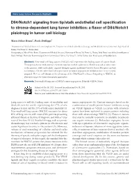 Dll4/Notch1 Signaling from Tip/Stalk Endothelial Cell Specification To