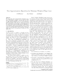 New Approximation Algorithms for Minimum Weighted Edge Cover
