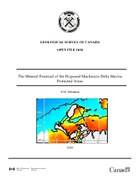 The Mineral Potential of the Proposed Mackenzie Delta Marine Protected Areas
