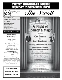 The Scroll NOVEMBER 2015 CHESHVAN / KISLEV 5776