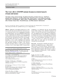 The Toxic Effect of R350P Mutant Desmin in Striated Muscle of Man and Mouse