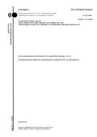Unclassified ENV/JM/MONO(2002)13