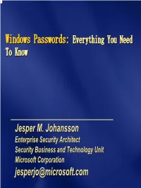 Windows Passwords: Everything You Need