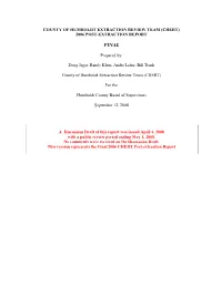 2006 Post Extraction Report