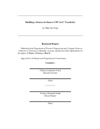 Building a Source-To-Source UPC-To-C Translator by Wei-Yu