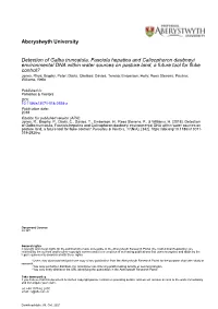 Detection of Galba Truncatula, Fasciola Hepatica And