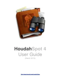 Houdahspot 4 User Guide (March 2015)