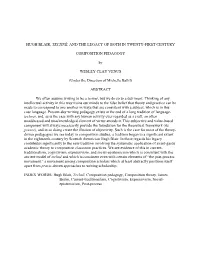 Hugh Blair, Technê, and the Legacy of Both in Twenty-First Century