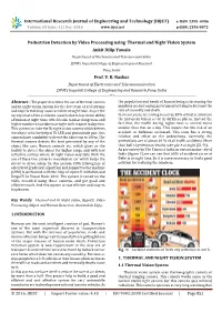 (IRJET) Pedestrian Detection by Video Processing Using Thermal