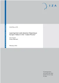 Learning from Latin America's Experience: Europe's Failure in The
