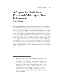 A Proposal for Flexibility in Private and Public Express Trust Enforcement Mark Gillen*