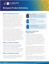 Biological Product Definitions